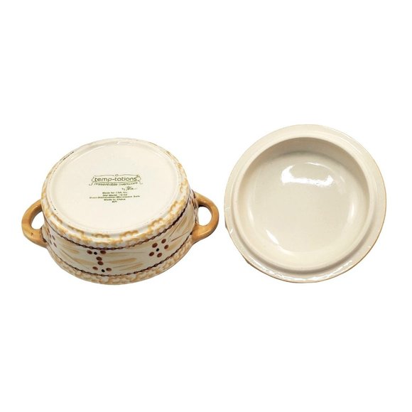 Temptations Old World Yellow Mini Individual Covered Casserole - Picture 7 of 11